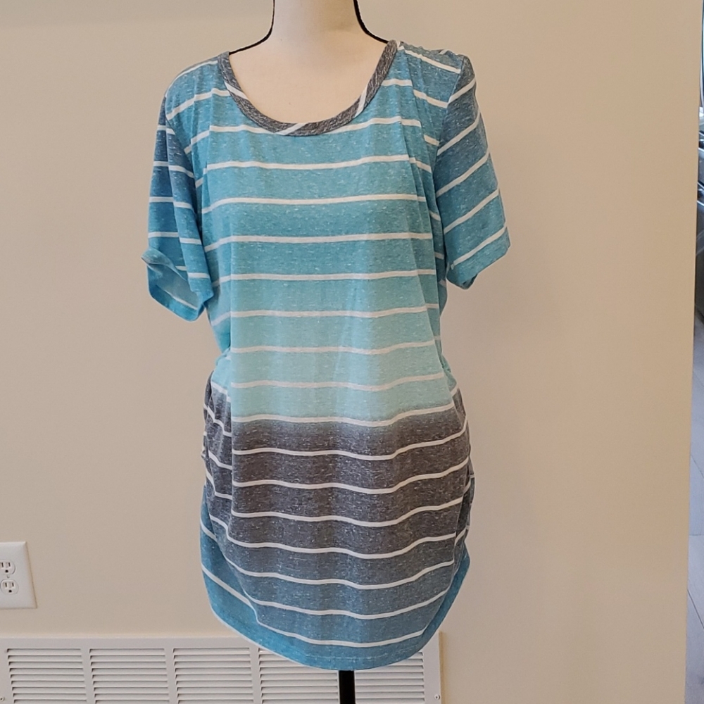 Sejour Ombre Striped Ruched side t-shirt